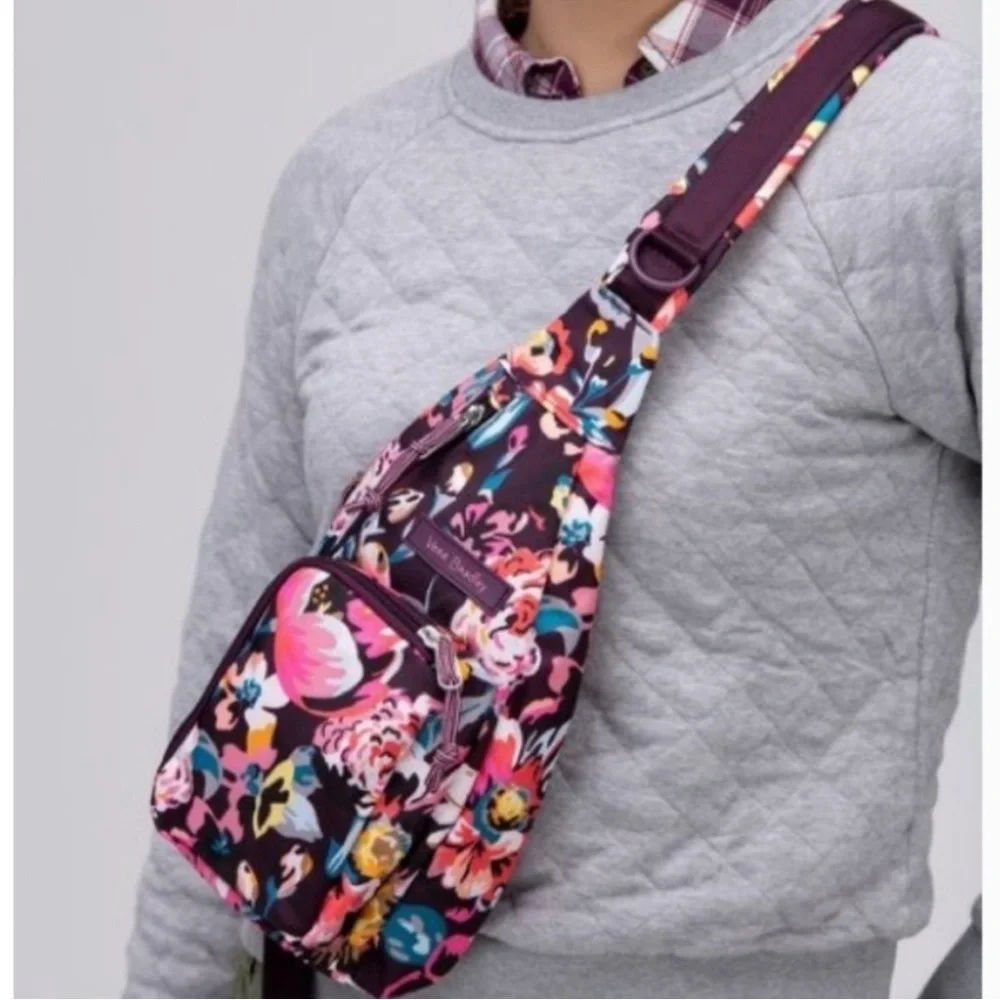 VERA BRADLEY Floral Sling Backpack